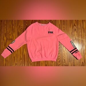 Women’s VS PINK Sweater - Neon Pink & Black W/Animal Print Accents, Size XS